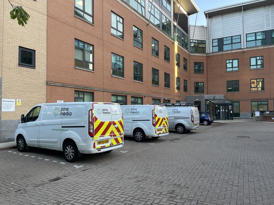 Pine Media fleet vehicles ready for deployment